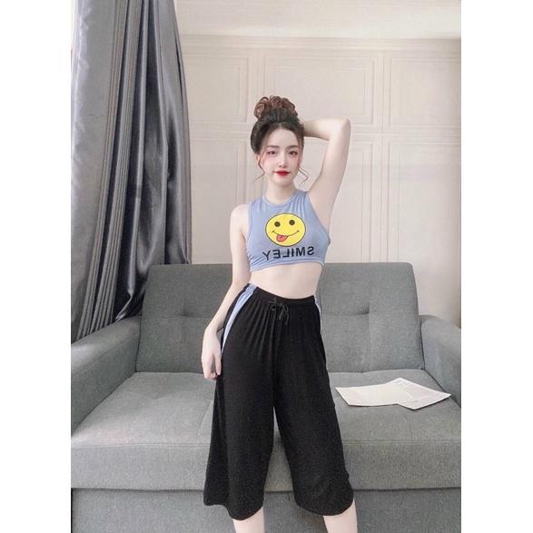 Đồ Bộ Thể Thao Nữ, Đồ Bộ Thun Nữ, Bộ Mặc Nhà Nữ, Thun cotton co giãn 4 chiều, Freesize < 58kg