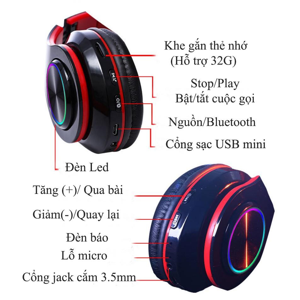 Tai nghe Bluetooth️️Tai nghe chup tai hỗ trợ thẻ nhớ, pass mạnh - Tai nghe không dây B3.9 Tai nghe thế hệ mới