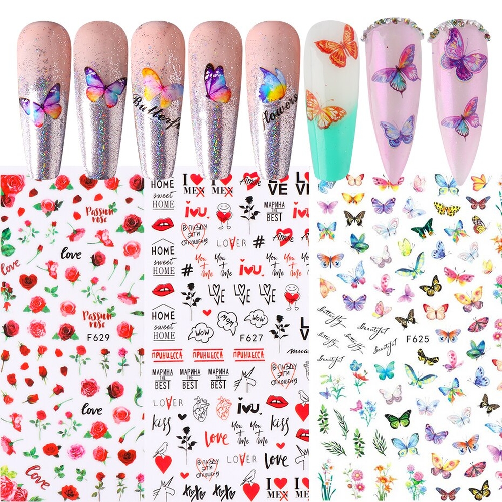 Sticker Dán Móng Bướm 3D Trang Trí Nail 7 Mẫu Đa Dạng Gắn Móng, Hình Dáng kích thước khác nhau, Có Thể Phối Hợp Nhiều Phong Cách Ý Tưởng Khác Nhau Phù Hợp Từng Trang Phục, Sự Kiện