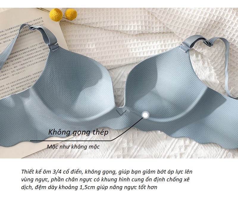 Áo Lót Đúc Su Thông Hơi Không Gọng Nâng Ngực Chống Hằn Mỡ B011