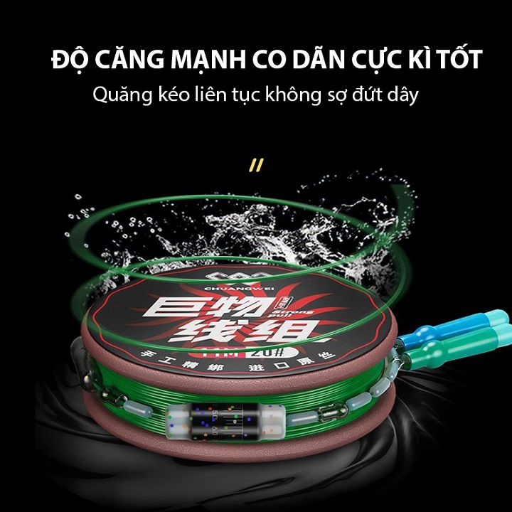 Dây Trục Săn Hàng Quấn Sẵn XStyle Dây Trục Câu Đài Bọc Silicon Cao Cấp DC20