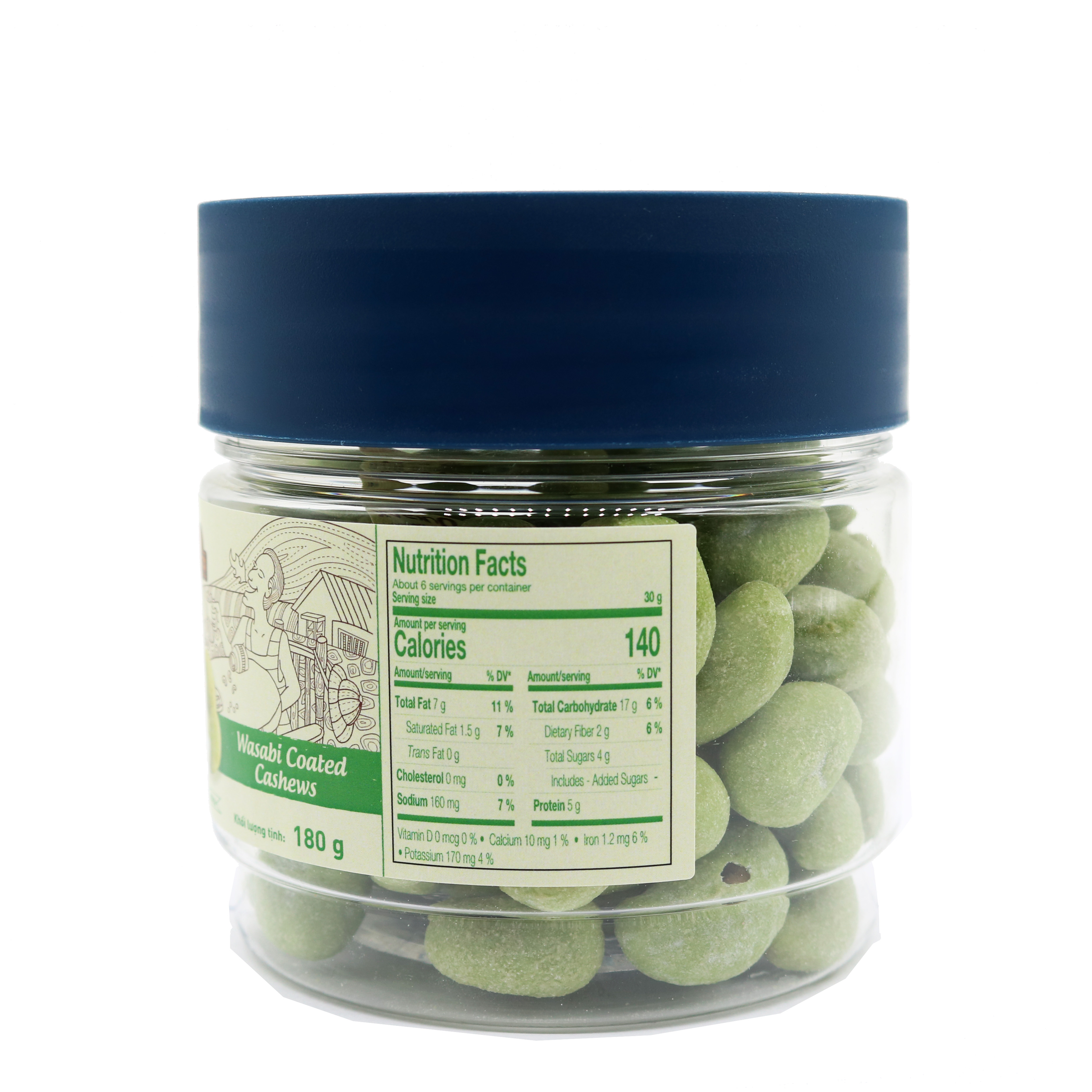 Hạt điều Wasabi LAFOOCO 180g