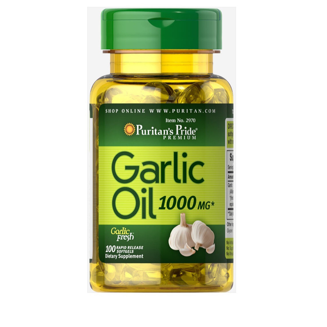 Combo 2 lọ Dầu tỏi phòng ngừa cảm cúm, tăng sức đề kháng Garlic Oil 1000mg Puritan's Pride