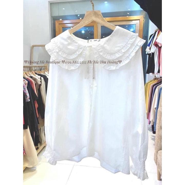 ÁO SƠ MI CỔ SEN BÈO TẦNG TAY BO CHUN - DRA0030
