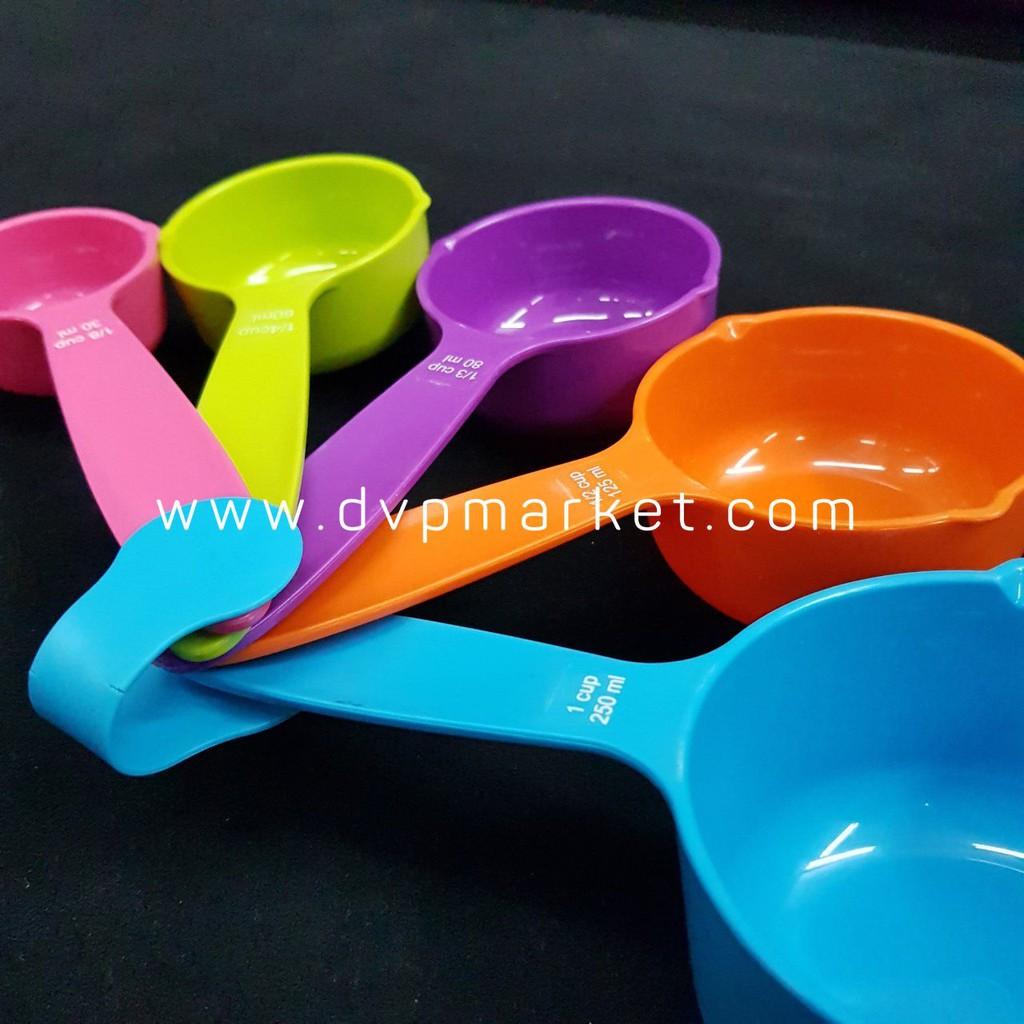 Bộ CUP đong nhựa dày cao cấp 5 màu