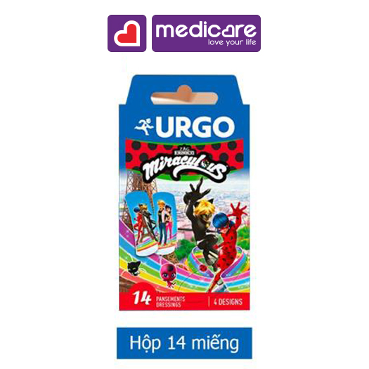 Băng cá nhân Urgo Miraculous 2.5x7.2 Hộp 14 miếng