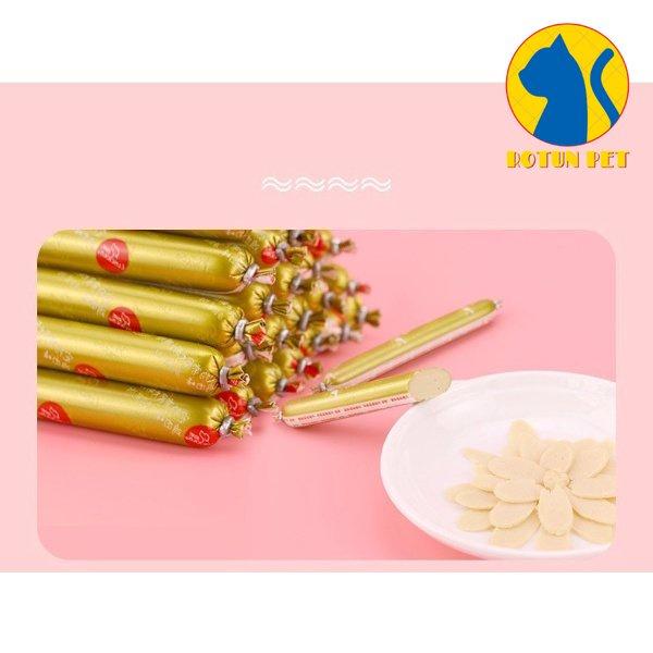 Xúc xích dành cho chó mèo Luscious 150g gói 10 cây 15g vị thịt bò và gà