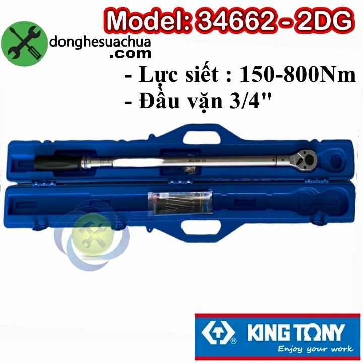 Cần siết lực 150-800Nm loại 3/4 Kingtony 34662-2DG dài 1234mm