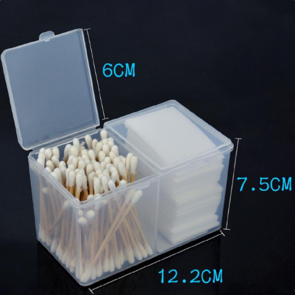 Plastic Storage Cotton Ball Swab Pad Organizer Holder Container Makeup Box