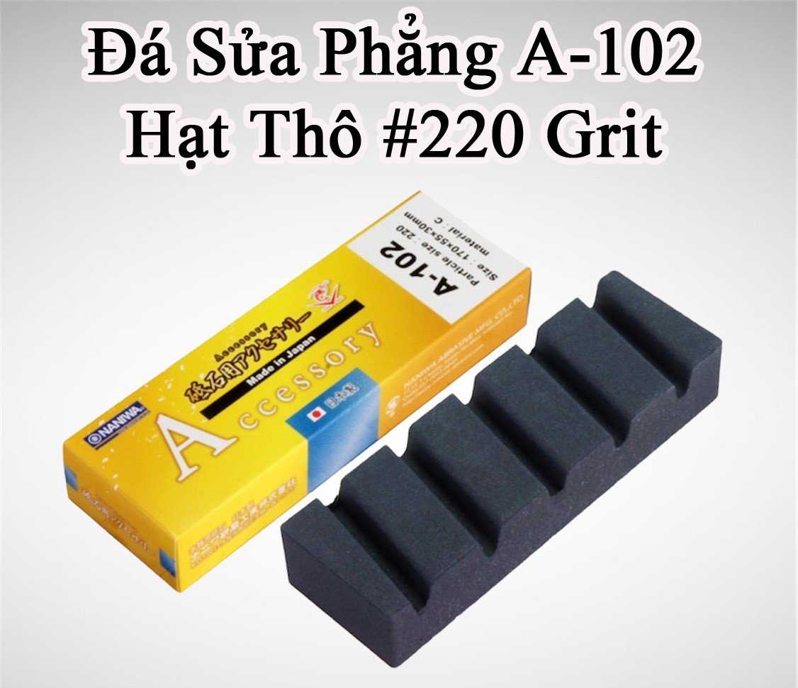 Đá Sửa Phẳng Bề Mặt Đá Mài Nhật Bản Naniwa Hạt Thô #220, Mã A-102, Kích Thước 170X55X30 - TsubameSanjo Japan Shop