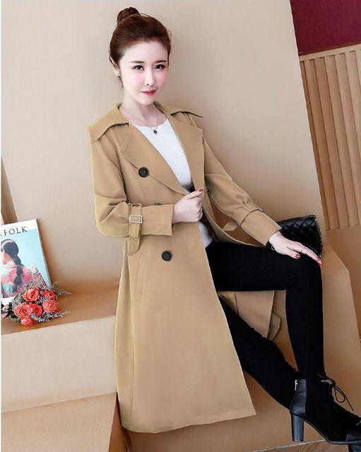 ÁO KHOÁC KAKI ĐÍNH NÚT CỘT NƠ EO