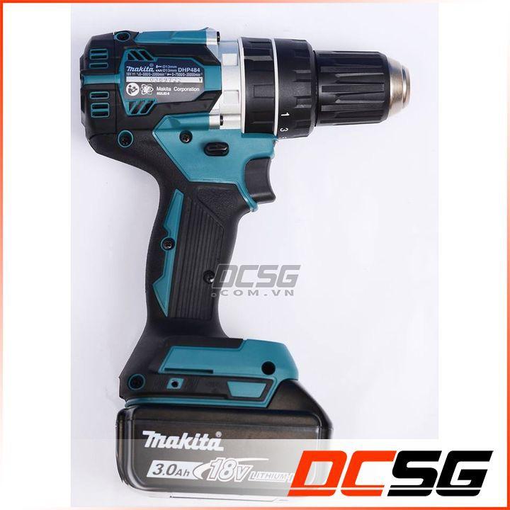 Máy khoan búa, vặn vít 13/38/13mm dùng pin 18V Makita DHP484RFE
