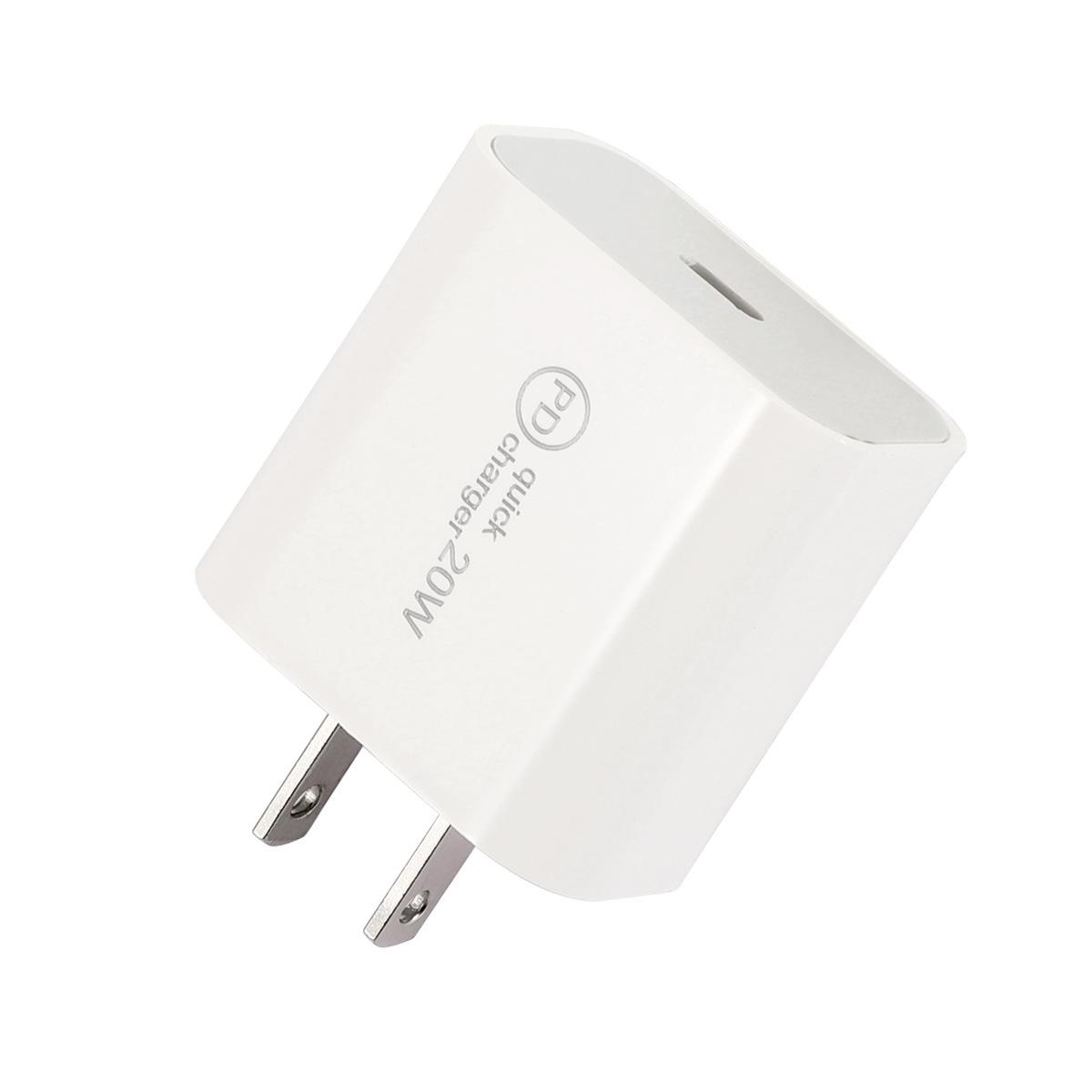 Đầu sạc du lịch 20w kiểu PD mới nhất Bộ sạc điện thoại di động 20WPD đầu sạc nhanh Quy định của Châu Âu, quy định của Mỹ và quy định của Anh