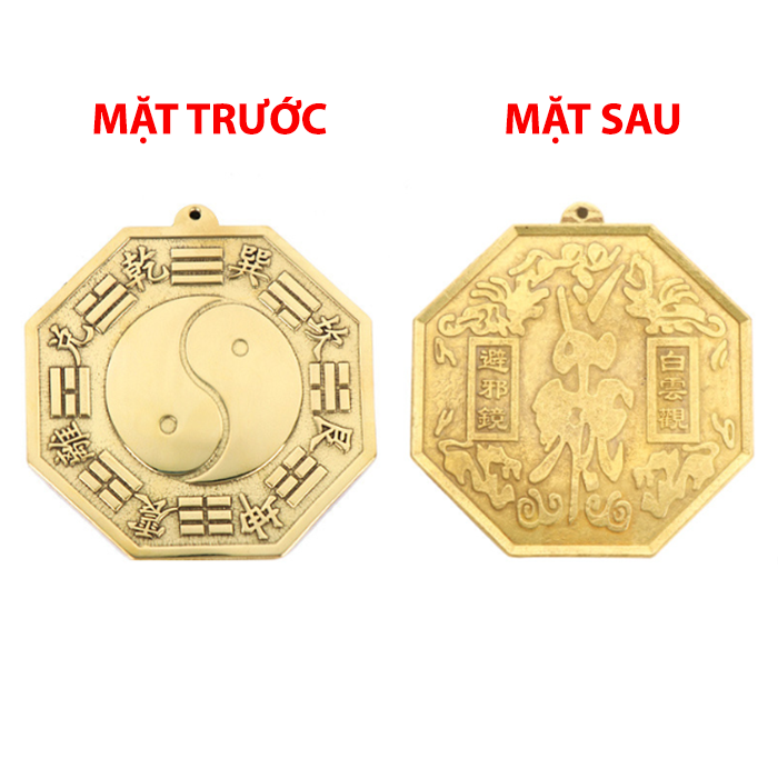 Gương Tiên Thiên Bát Quái, Gương Bát Quái Cầu Lồi Đồng Nguyên Chất - Rước tài lộc, Xua đuổi tà m-a, Trấn trạch mang lại bình an