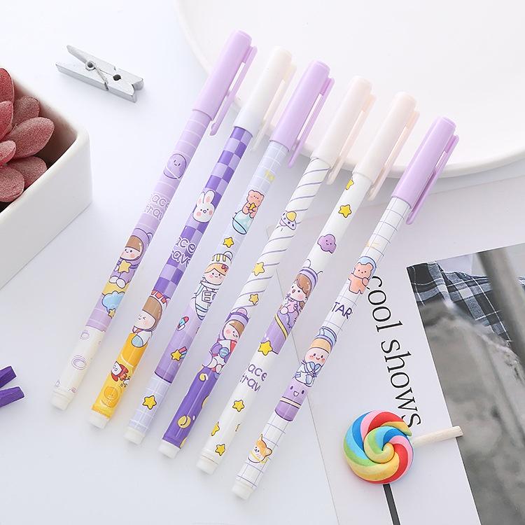 Bộ 6 Bút Gel Mực Đen Hình Phi Hành Gia H195