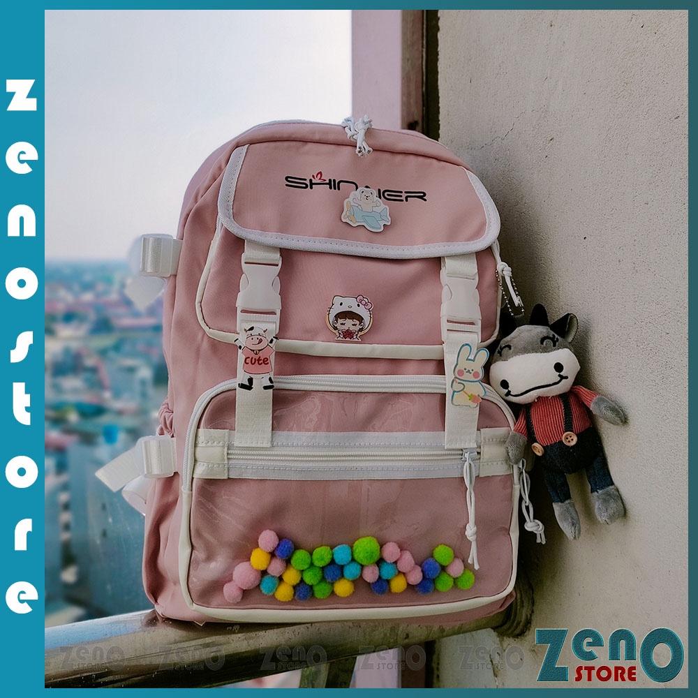 Balo thời trang ZnB223, balo trong suốt nhiều ngăn