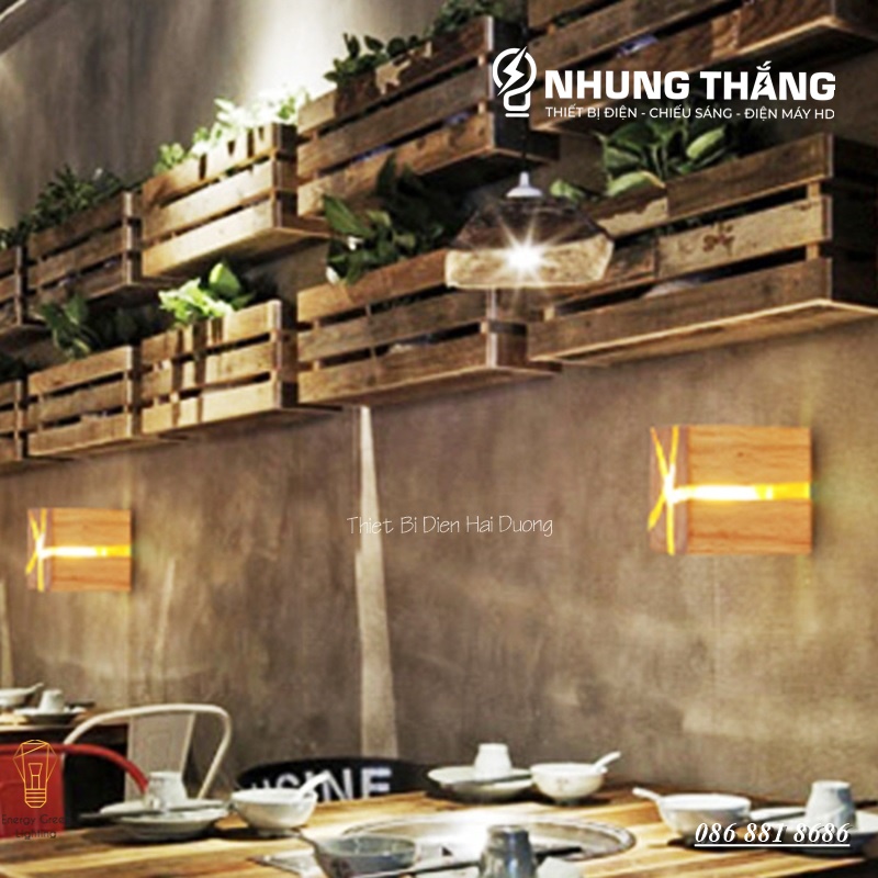 Đèn Tường Gỗ Nứt Tự Nhiên TN172 - Phong Cách Bắc Âu Độc Đáo - Trang Trí Trong Nhà , Cầu Thang , Hành Lang - Có Video