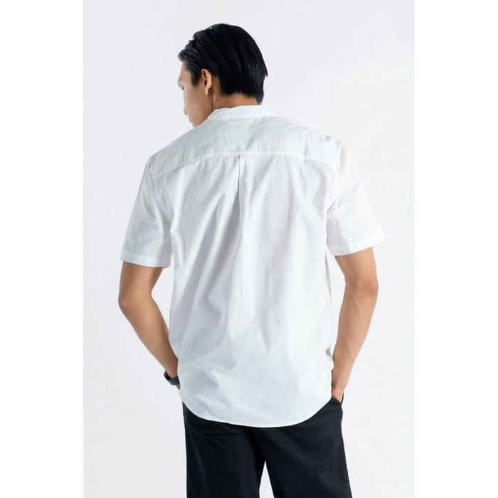 ÁO SƠ MI NAM TAY NGẮN CUBAN SHIRT màu TRẮNG FORM REGULAR - 10S22SHS011 | LASTORE MENSWEAR