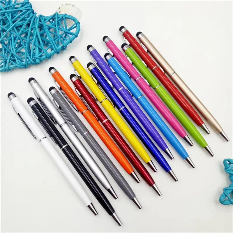 Combo 2 Bút Cảm Ứng Điện Thoại Đa Năng Touch Pen ( Tiện Lợi Thông Minh Cao Cấp Sử dụng cho Màn Hình Ipad iPhone Tablet Android Phone , Viết được có mực bi) Màu Ngẫu Nhiên