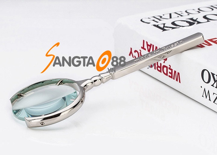 Kính lúp cầm tay 8X-60mm sang trọng, tinh tế - Tặng móc khóa tô vít đa năng 3in1