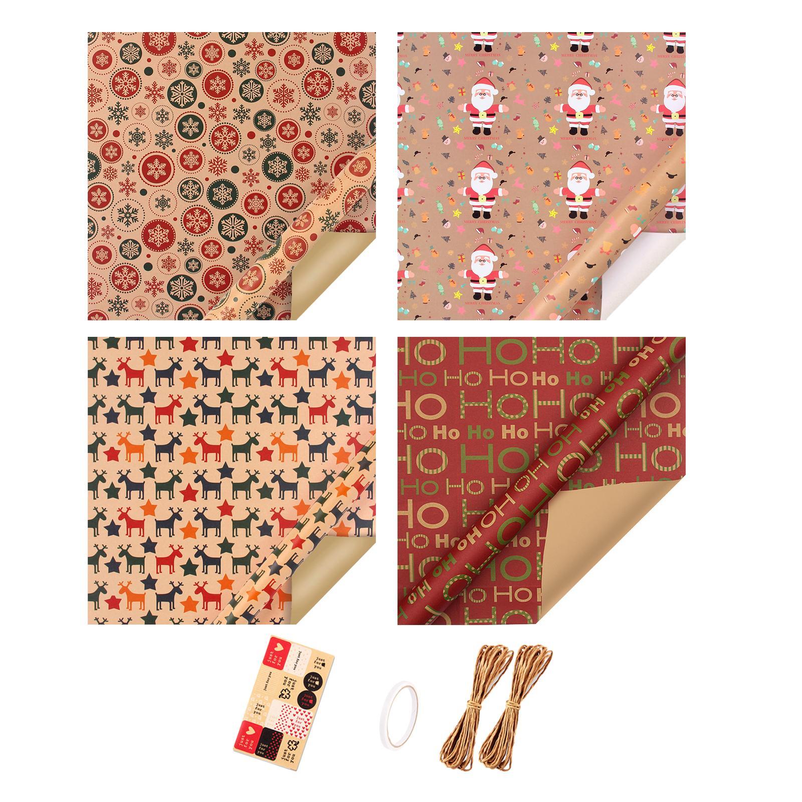 Christmas Wrapping Paper Classic DIY Supplies for Thanksgiving Party Wedding