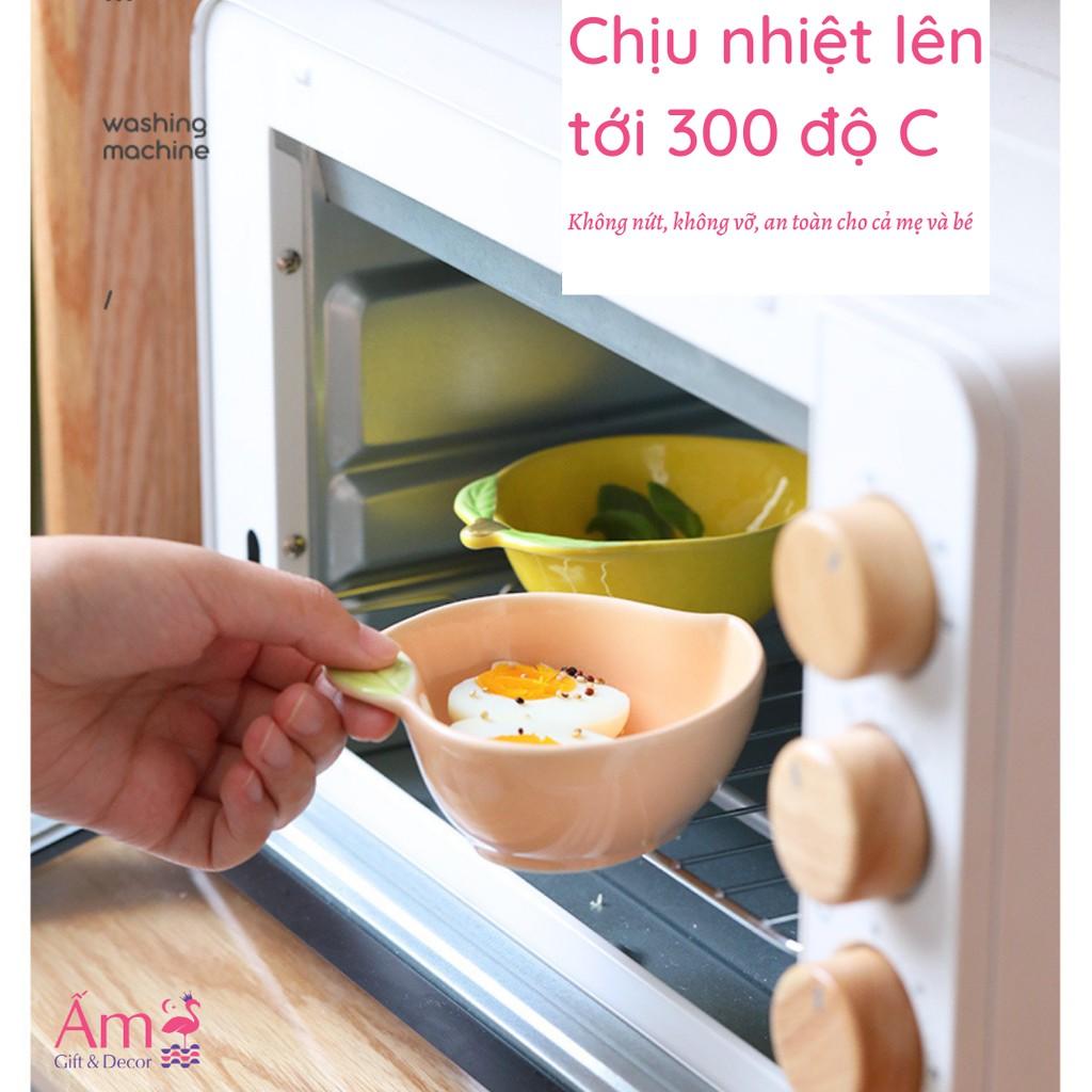 Bát Sứ Ăn Dặm Cho Bé Gốm Sứ Kiểu Nhật Hoa Quả Cao Cấp - Chén Sứ Cho Bé Ăn Dặm Sâu Lòng 4cm - Nuôi Dưỡng Thần Đồng Của Mẹ