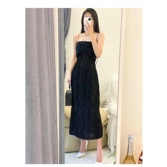 Đầm Susy hai dây xếp ngực đi tiệc dạo phố xinh xắn