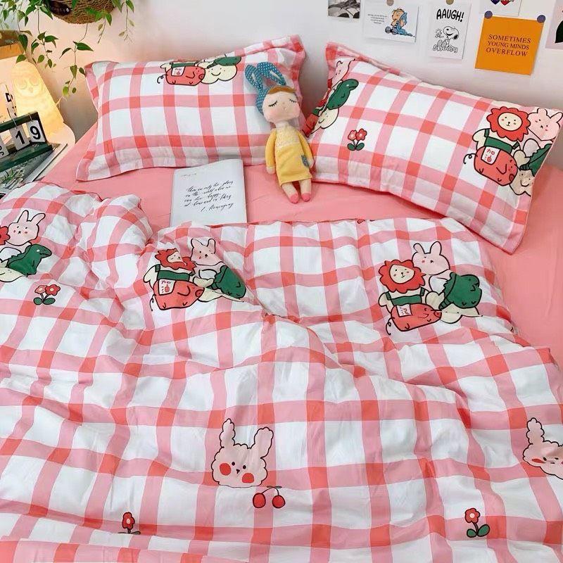 Sale Thanh Lý Bộ Chăn Ga Gối Cotton Poly Nhập Khẩu. Chăn Ga Phong Cách Hàn Quốc.