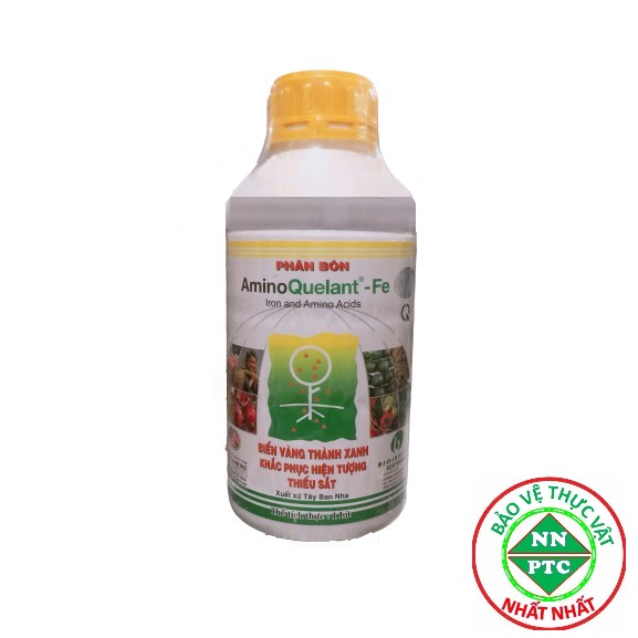 Phân bón lá đạm sinh học Growmore AminoQuelant Fe 1 lít Bổ sung Sắt