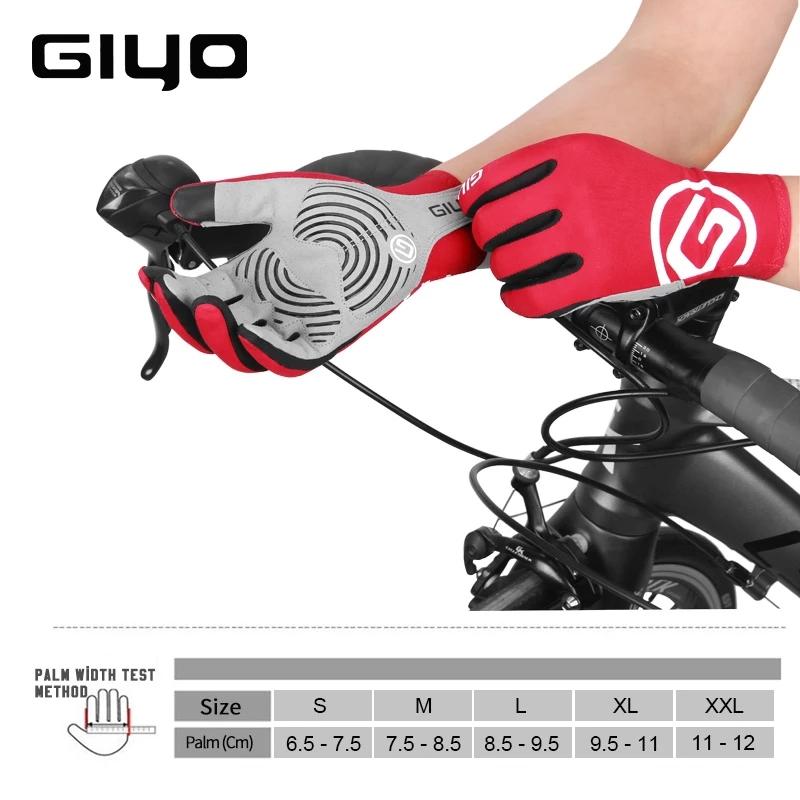 Giày Giyo Đi Xe Đạp Găng Tay Full Ngón Vải Lycra Găng Tay Hở Ngón Thu Đông Xe Đạp Găng Tay Dài Chống Trơn Trượt Cho MTB Xe Đạp Đường Bộ Thiết Bị Color: black Size: XL