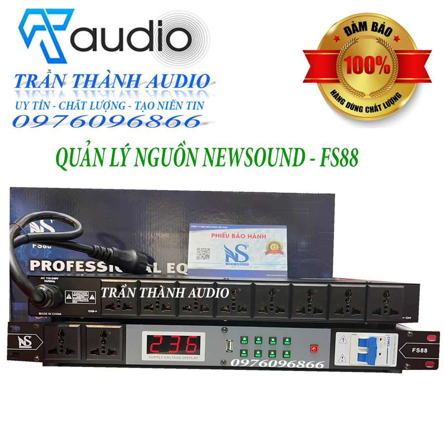 Quản lý nguồn dàn âm thanh gia đình Newsound Model FS88 hàng chính hãng nhập khẩu 2023 có chế độ lọc nguồn bảo hành 12 tháng