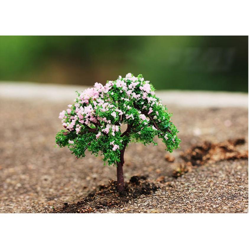 KHO-HN * Mẫu mô hình cây hoa phượng đỏ tươi để trang trí nhà búp bê, tiểu cảnh, bonsai