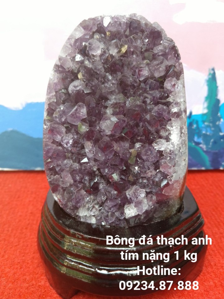 Bông Đá Thach Anh Tím Tự Nhiên Loại A - Đá Phong Thủy