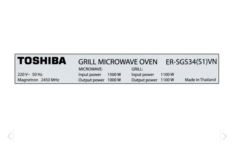 Lò vi sóng có nướng Toshiba ER-SGS34VN 34 lít - Hàng Chính Hãng - Chỉ Giao Hà Nội