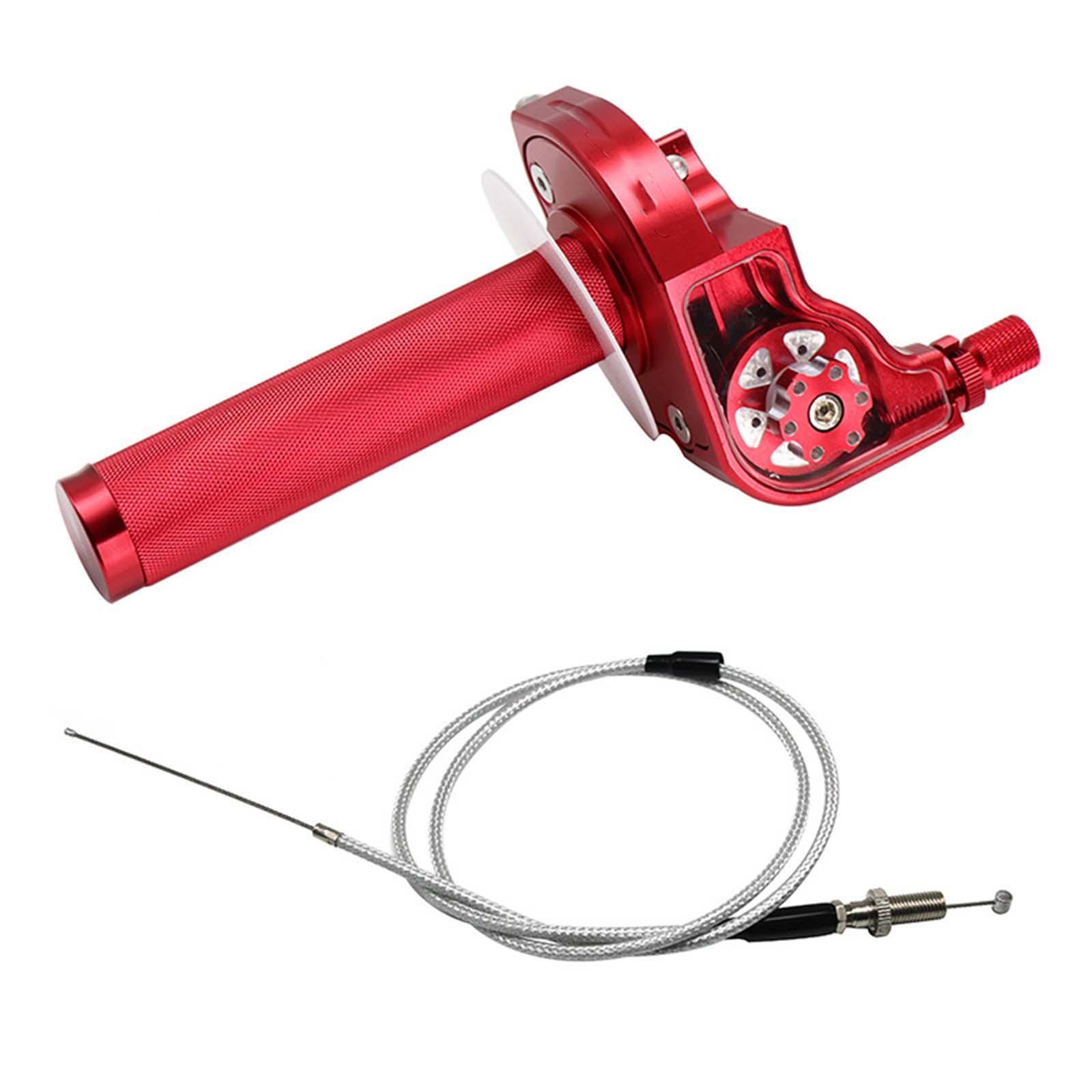 Throttle Grip Aluminum Alloy for Motorcycle Easy to Install Red