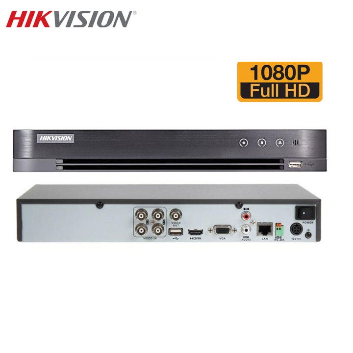 Đầu ghi hình camera Analog HD-TVI 4 Kênh Hikvision DS-7204HGHI-K1 1080P LITE H.265 Pro - Hàng chính hãng