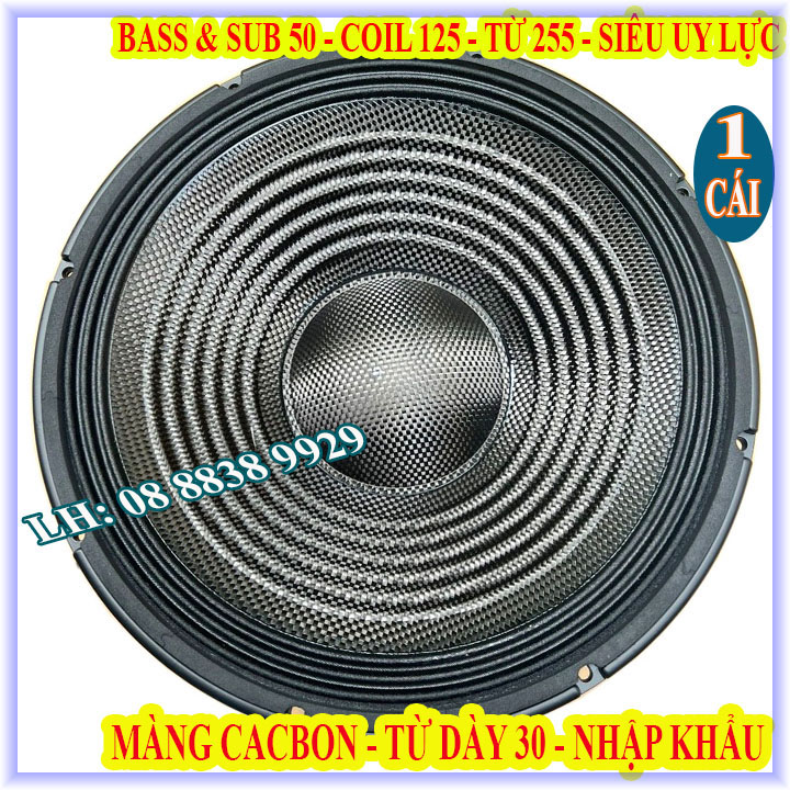 LOA BASS &amp; SUB 50 RCF TỪ 255 COIL 125 MÀNG CACBON HÀNG NHẬP KHẨU - SIÊU UY LỰC - GIÁ 1 LOA