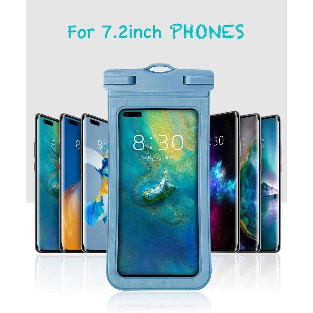 Túi Đựng Điện Thoại 7.2Inch Bằng PVC Trong Suốt Chống Nước Dùng Khi Đi Bơi