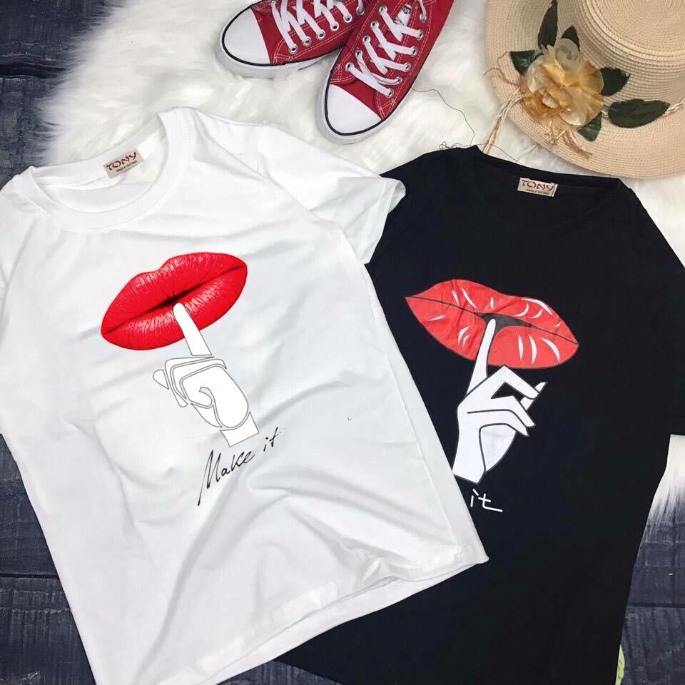 Áo thun thời trang shut up make it phong cách cá tính vải dày mịn
