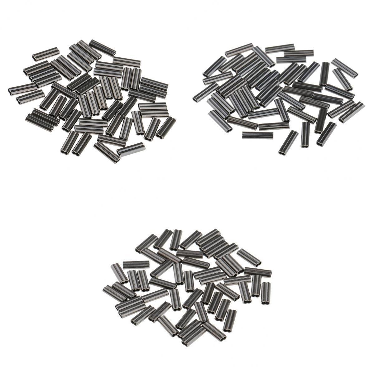 Double Barrel Copper Crimp Sleeves Fishing Crimps for Rig Making 1.2/0.8/1mm