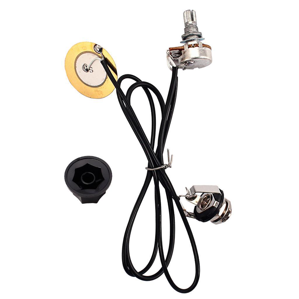 6.35mm Piezo Transducer Pickup For Acoustic Guitar Violin Banjo Mandolin