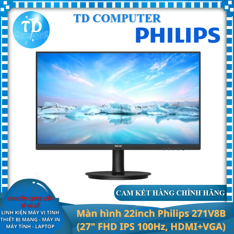 Màn hình máy tính 22inch Philips 271V8B - Hàng chính hãng Viết Sơn phân phối