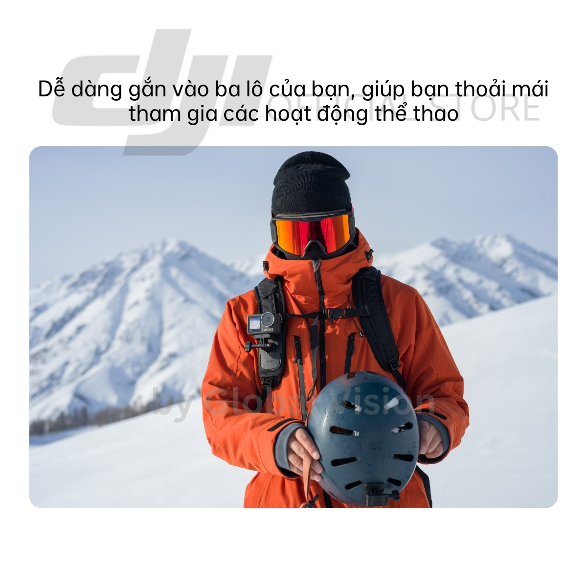 Thiết bị kẹp máy ảnh gắn trên balo DJI dành cho Osmo Action camera hành động - Hàng chính hãng