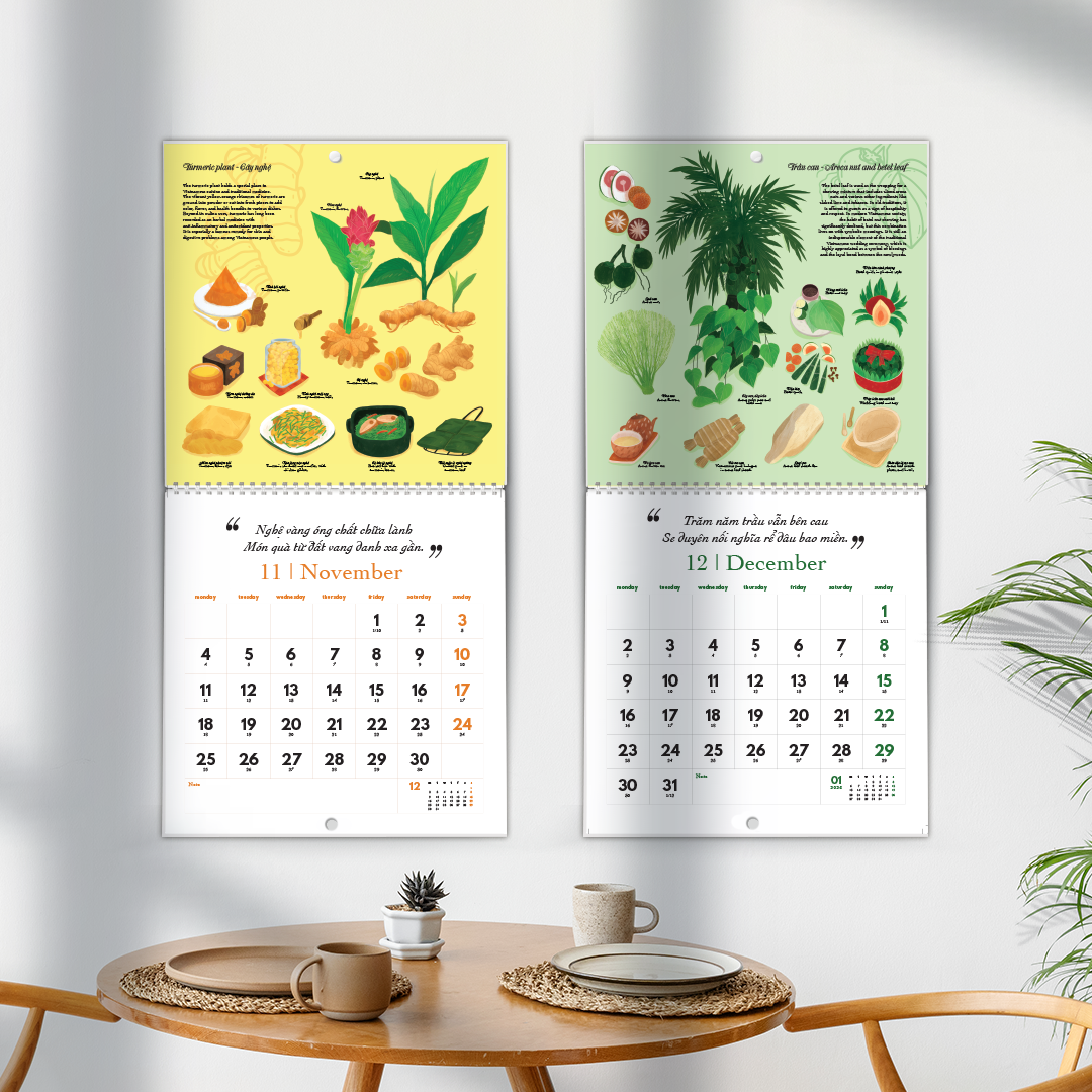 Lịch treo tường 2024 SDstationery Cây Trái Xứ Mình – The Plants of Our Land | Thiên nhiên, văn hóa Việt Nam