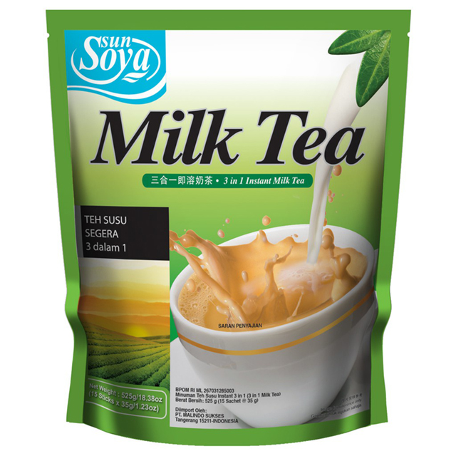 Trà sữa gói Malaysia SunSoya/ Trà sữa hòa tan 3 trong 1/ Trà sữa nhập khẩu/ Trà sữa tự pha - Vị Truyền thống/ 3 in 1 milk tea