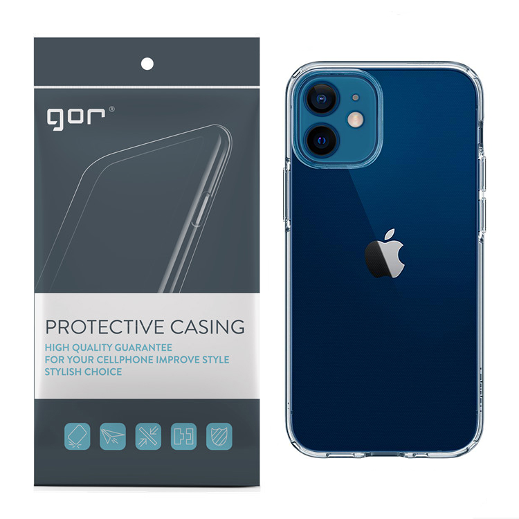 Ốp Lưng Silicon Tpu Trong Suốt Gor Cho Iphone 12 Mini 12 12 Pro 12 Pro Max - Hàng Nhập Khẩu - Iphone 12 Mini