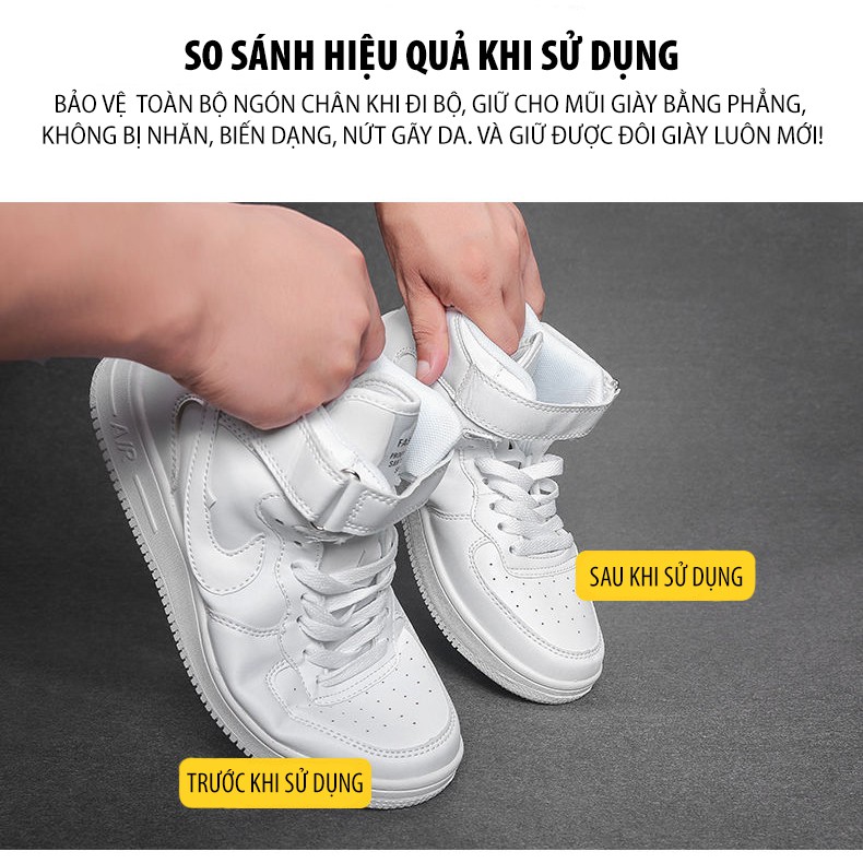 2 Miếng Chống Gãy Mũi Giày Nứt Da, Gãy Xẹp Sneaker Shield Độn Mũi Giày Giữ Phom Dáng Giày Căng Phồng Nhựa Mềm Silicon Siêu Bền Cho Giày Sneaker, Thể Thao, boot, giày lười