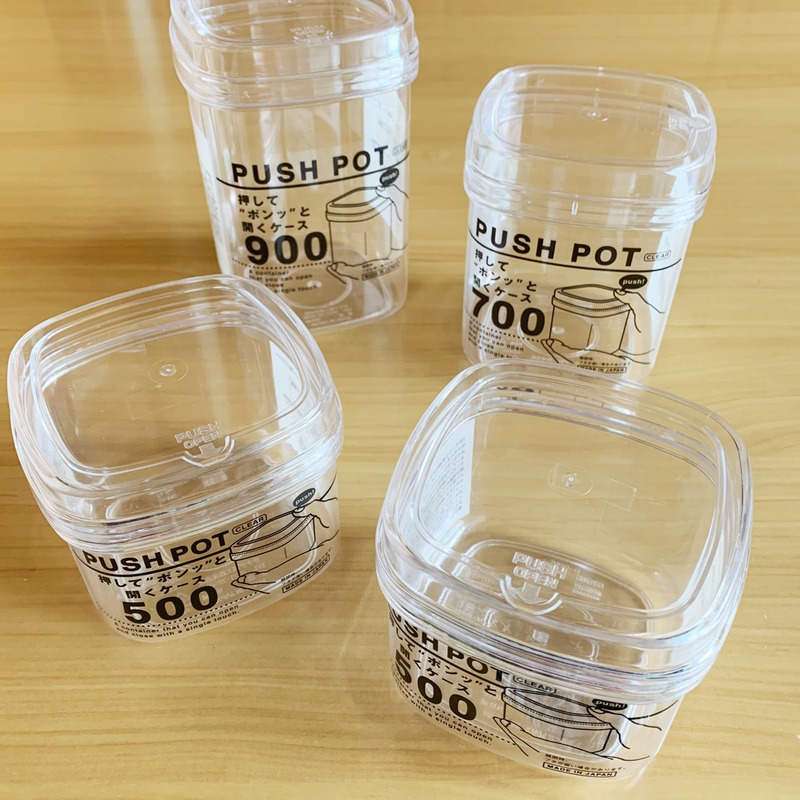 Combo 02 Hộp nhựa đựng thực phẩm Sanada Push Pot - Hàng nội địa Nhật Bản