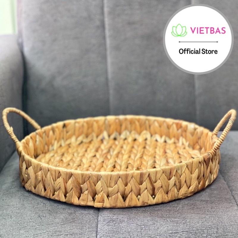 Khay lục bình hoặc khay bèo VIETBAS tròn có quai LBK_042