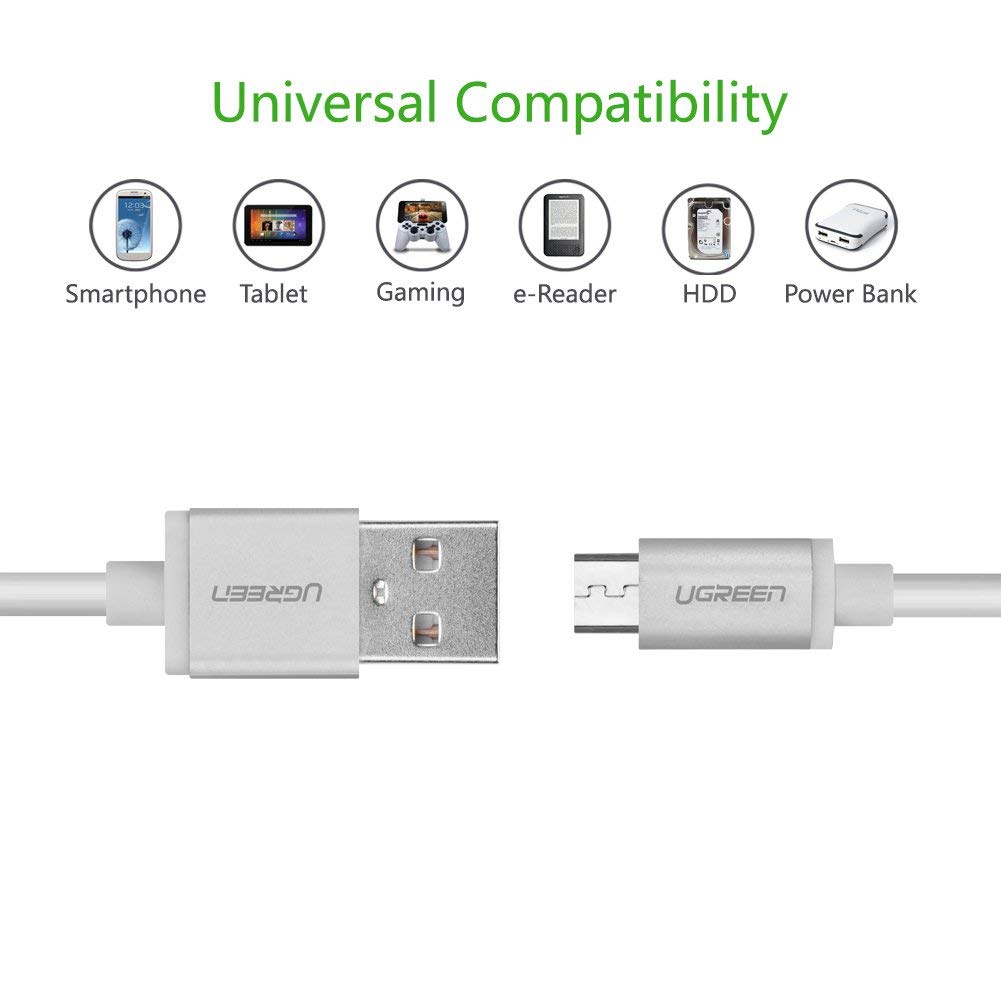 Dây Micro USB sang USB 2.0 UGREEN US134 - Hàng Chính Hãng